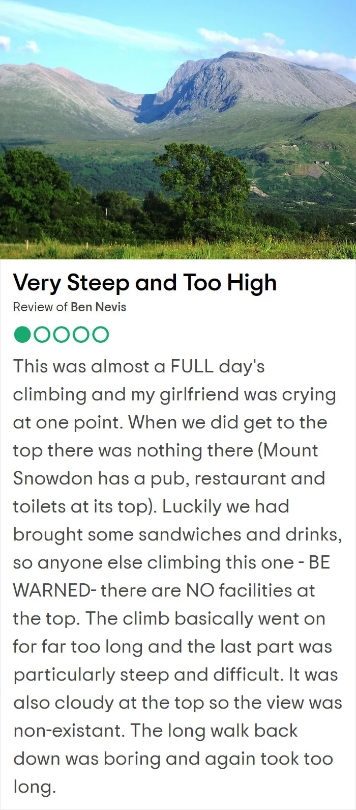 25 Hilariously Negative Reviews On Tripadvisor About Popular UK Tourist Attractions