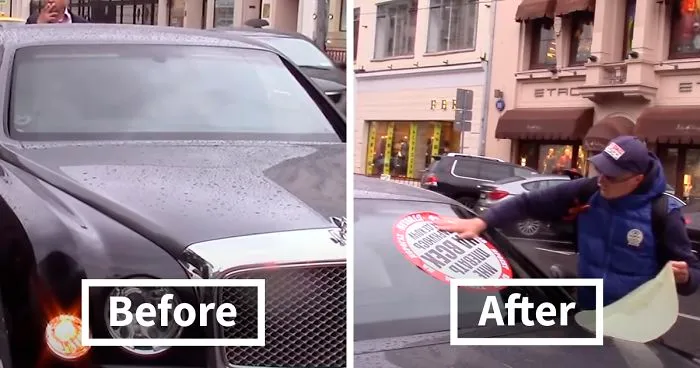 ‘Stop A Douchebag' Movement Plasters Huge Stickers On Cars To Stop Arrogant Traffic Rule Violators