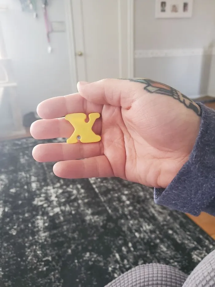 Asked My Husband For A Kleenex. He Walked Over, Made A Big Deal About Wiping Off This Magnet Then Gave It To Me. It's A Clean X