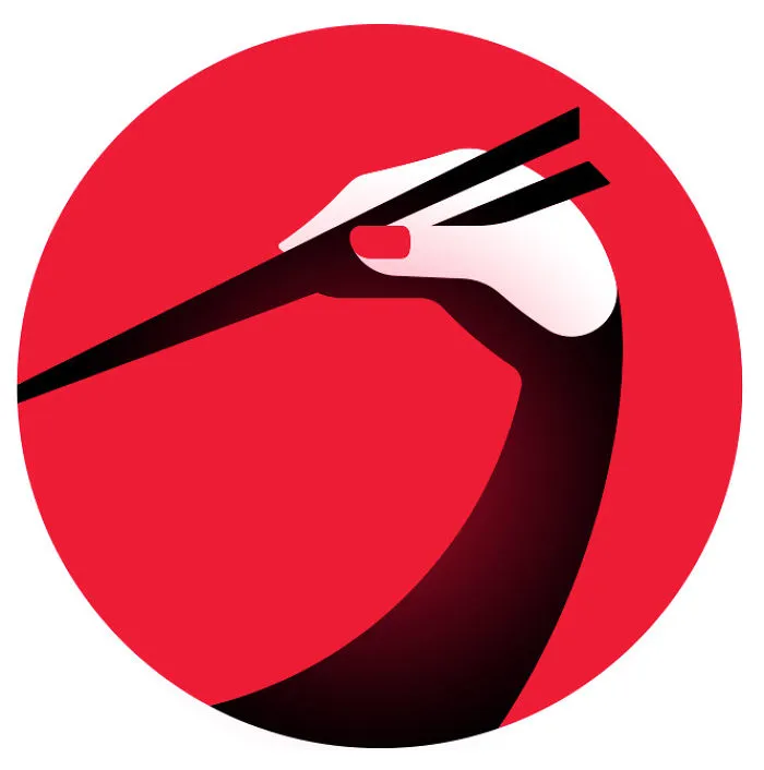 This Japanese Restaurant Logo Is Simultaneously A Japanese Crane And A Hand Holding Chopsticks