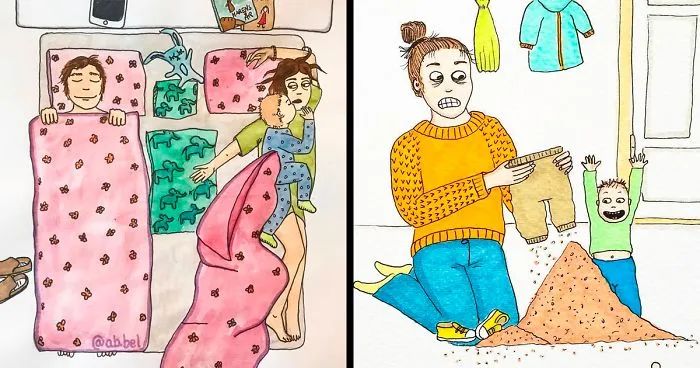 Norwegian Mom Doesn't Censor What Motherhood Really Looks Like In Her 30 Illustrations