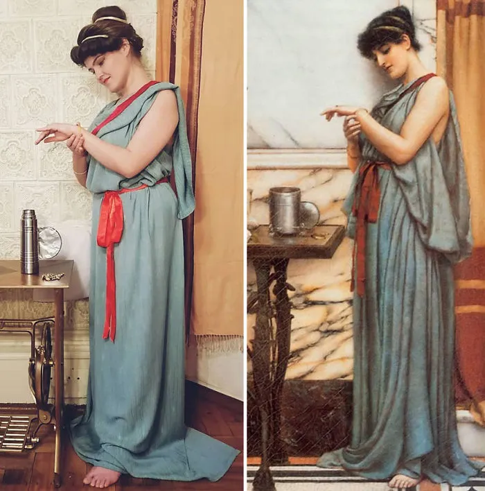 John William Godward "Su Regalo De Cumpleaños" (1889)