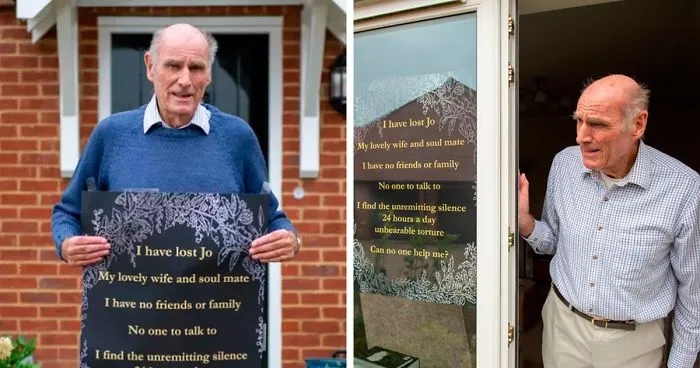 75 Y.O. Man Puts Poster In Window Asking For Friends After Wife Dies