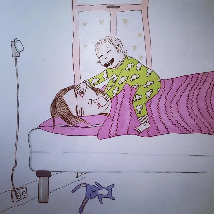 Norwegian Mom Doesn't Censor What Motherhood Really Looks Like In Her 30 Illustrations