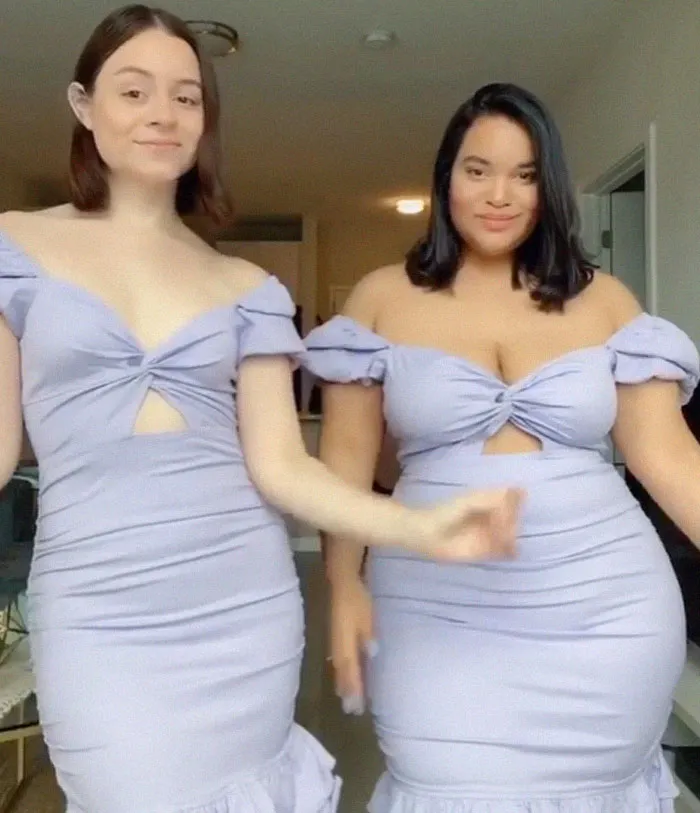2 Amigas muestran cómo les queda la misma ropa en sus distintos tipos de cuerpo (33 fotos nuevas)