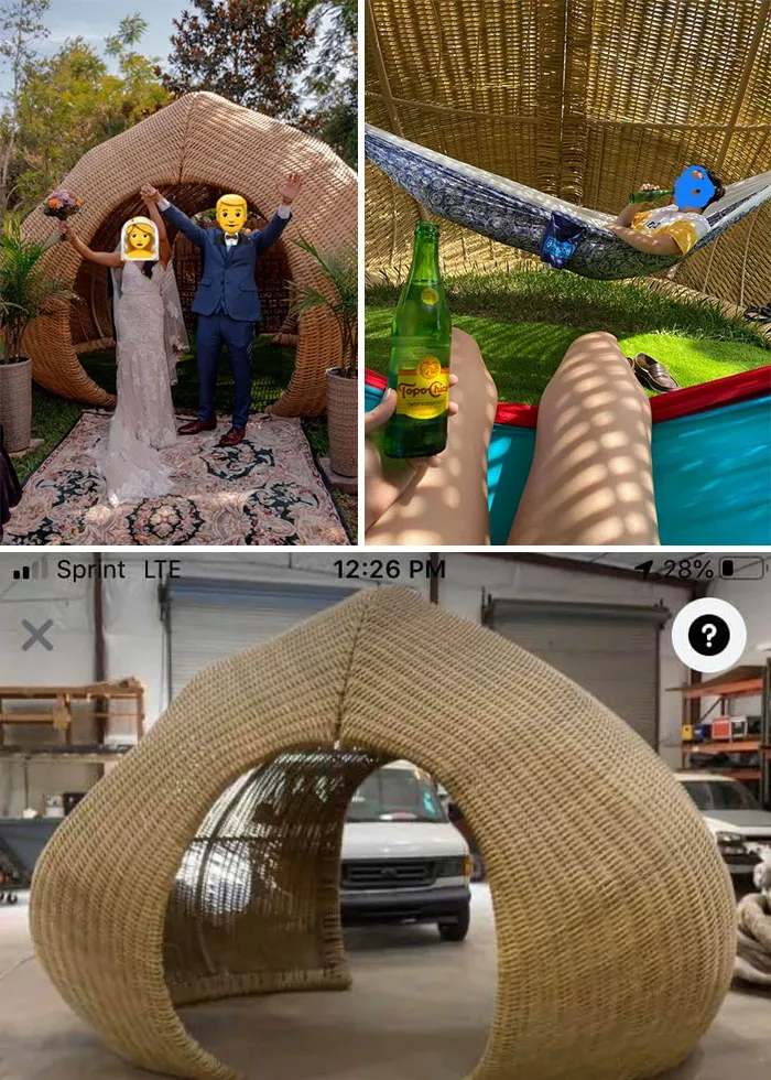 Found This Awesome Dome On Fb Marketplace. It’s Approximately 16 Feet Wide And 10 Feet Tall. I Had To Have It! We Use It For Hanging Out, And Have A Couple Hammocks And Astroturf Inside
