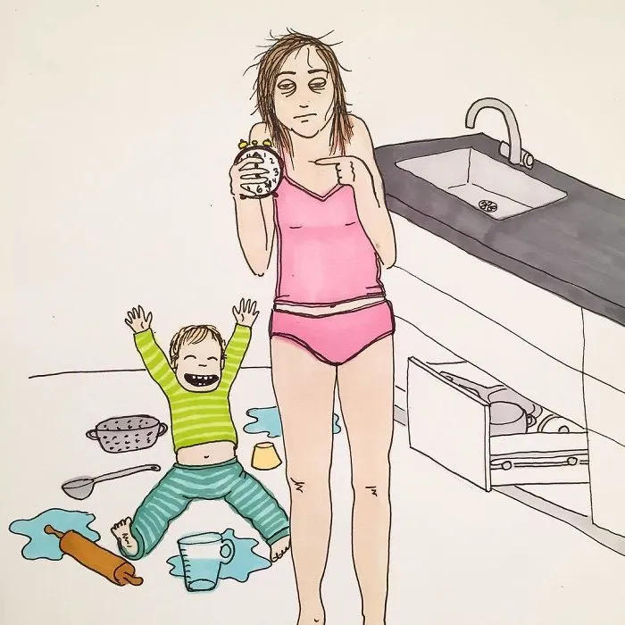Norwegian Mom Doesn't Censor What Motherhood Really Looks Like In Her 30 Illustrations
