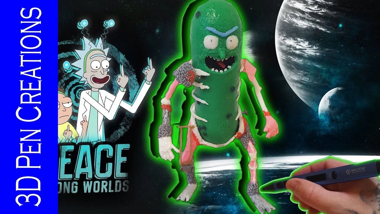 I Made My Own Pickle Rick With A 3D Pen
