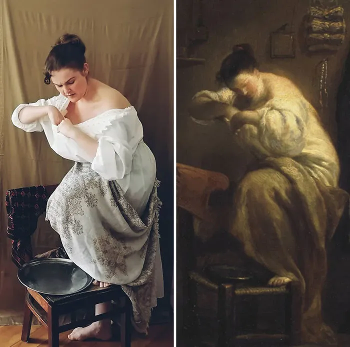 Giuseppe Maria Crespi "Mujer Buscando Pulgas" (~1710)