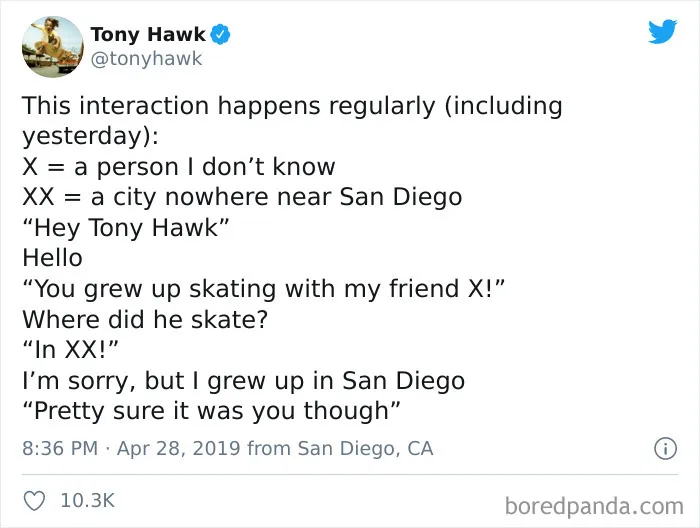 27 Hilarious Times People Didn't Realize They Were Talking To Tony Hawk (New Tweets)