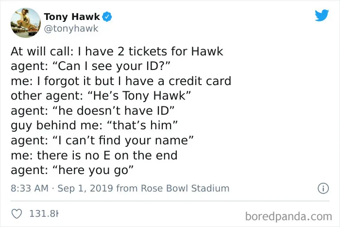 27 Hilarious Times People Didn't Realize They Were Talking To Tony Hawk (New Tweets)