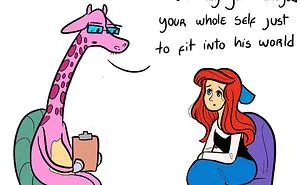 Artist Imagines What Would Happen If Disney Princesses Visited A Psychotherapist (10 Pics)