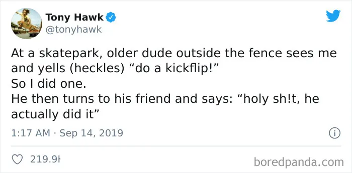 27 Hilarious Times People Didn't Realize They Were Talking To Tony Hawk (New Tweets)