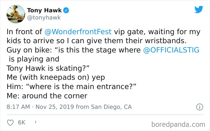 27 Hilarious Times People Didn't Realize They Were Talking To Tony Hawk (New Tweets)