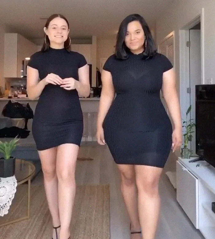 Two Friends Show How The Same Outfit Looks On Their Different Body Types (33 New Pics)