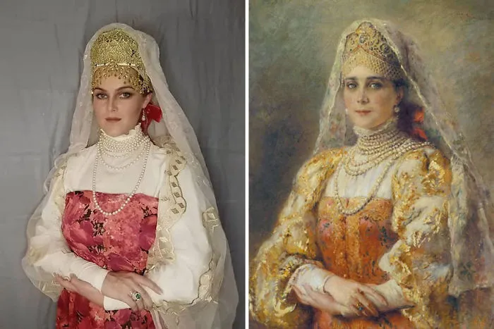 Konstantin Makovsky "Retrato De La Condesa Yusupova En Traje Ruso" (1900)