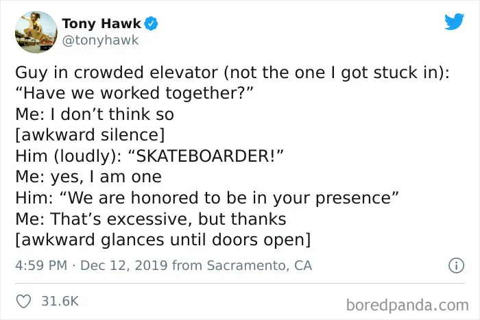 27 Hilarious Times People Didn't Realize They Were Talking To Tony Hawk (New Tweets)