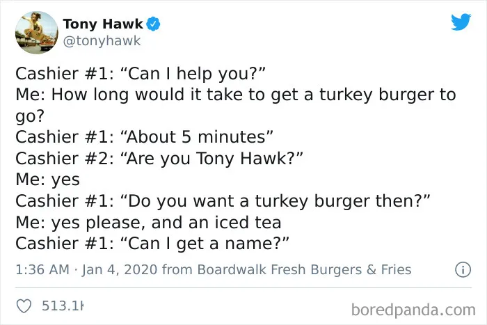 27 Hilarious Times People Didn't Realize They Were Talking To Tony Hawk (New Tweets)
