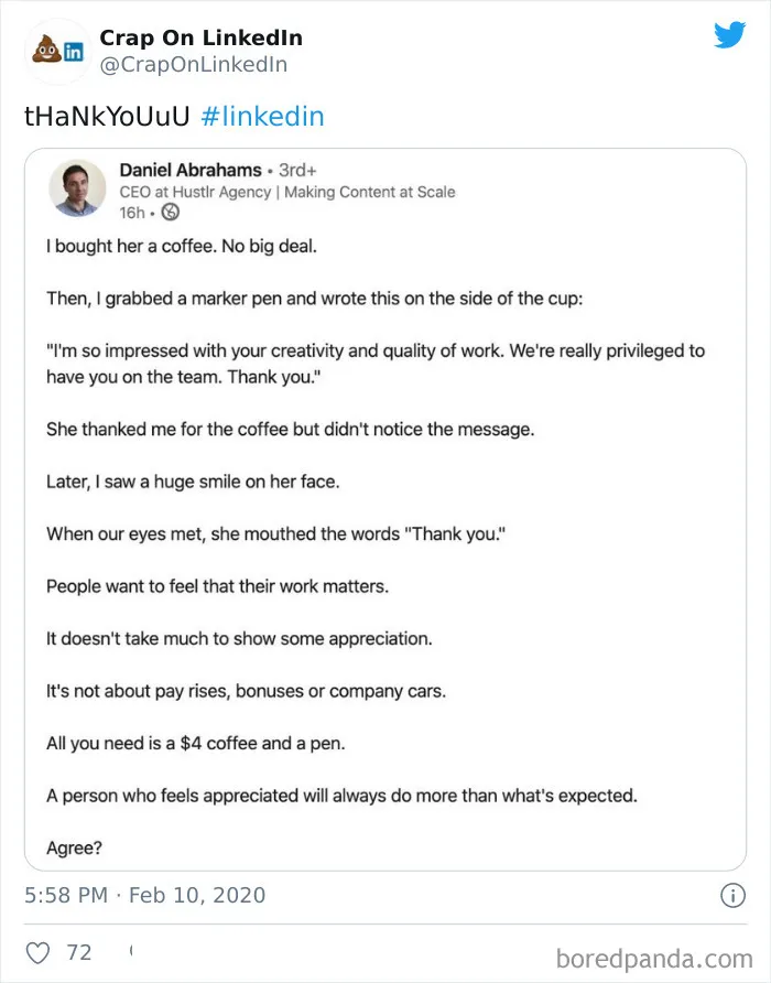 This Twitter Account Is Dedicated To Showcasing All The 'Crap On LinkedIn' And Here's 40 Of The Best Finds