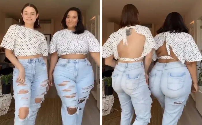 2 Amigas muestran cómo les queda la misma ropa en sus distintos tipos de cuerpo (33 fotos nuevas)