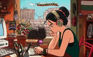 People Edit The "Lo-Fi Study Girl" Into Versions From Different Countries Full Of Original Details (30 Pics)