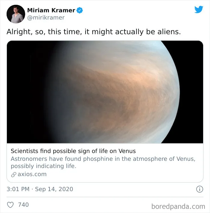 34 Memes Illustrating Humanity's Reaction To The News About The Possibility Of Life On Venus
