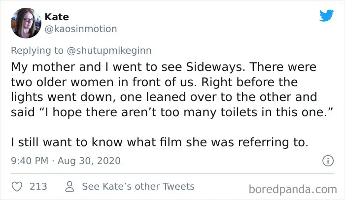 30 People Share The Dumbest Or Most Bizarre Things Overheard While In A Movie Theater