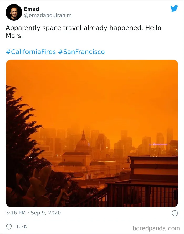 La gente comparte imágenes del infierno que está teniendo lugar en la Costa Oeste de EEUU (40 fotos)