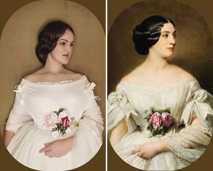 Hermann Winterhalter "Retrato De Clémentine De Boubers, Baronne Renouard De Bussierre" (1854)