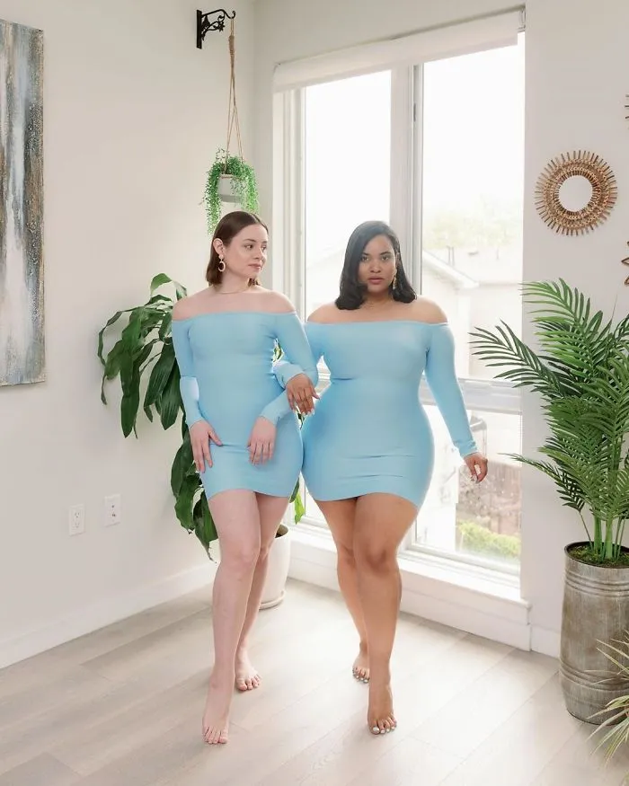 Two Friends Show How The Same Outfit Looks On Their Different Body Types (33 New Pics)