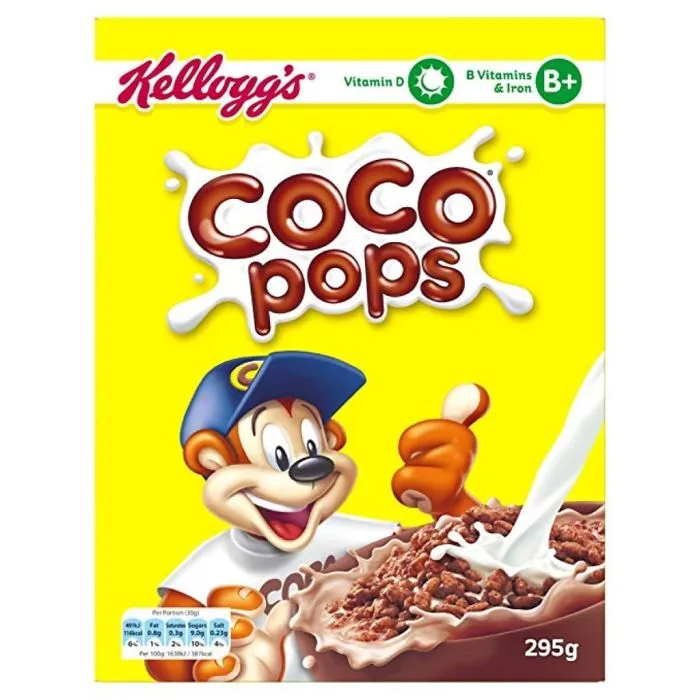 Cocoa Krispies (United States) = Coco Pops (United Kingdom)