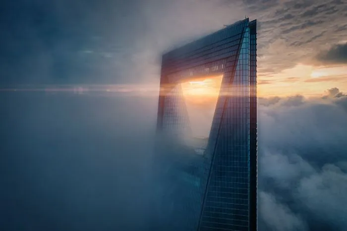 Categoría urbana: amanecer en lo alto