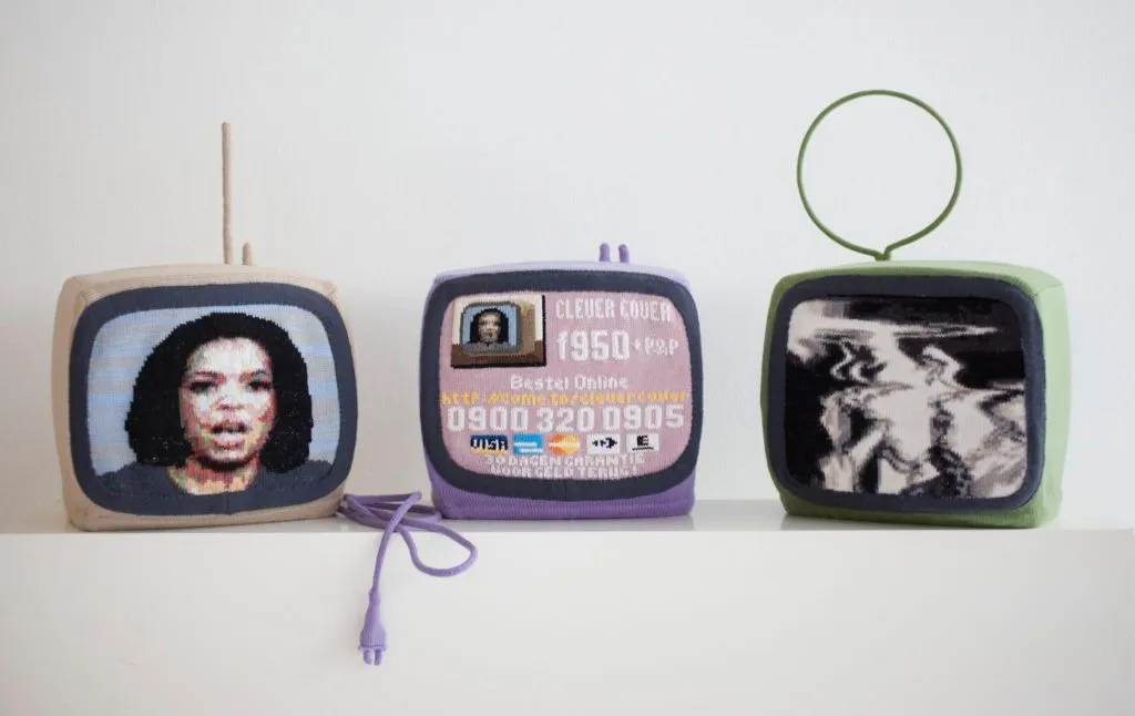 Esmé Valk's Triptych Of Knitted Televisions Inspired By A Sad Story ...