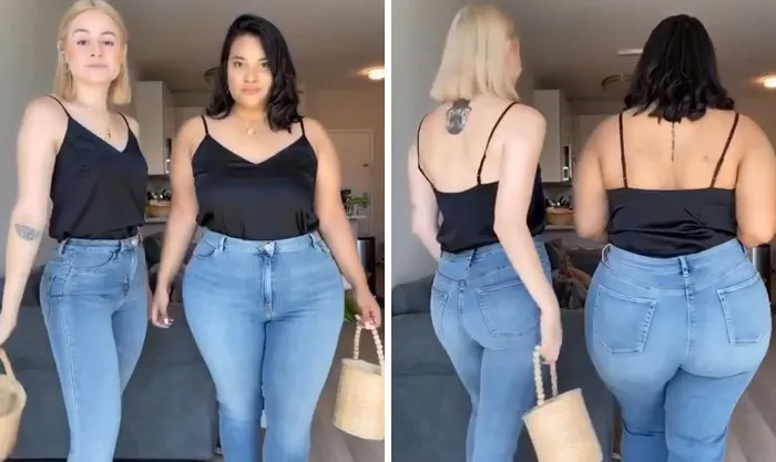 2 Amigas muestran cómo les queda la misma ropa en sus distintos tipos de cuerpo (33 fotos nuevas)