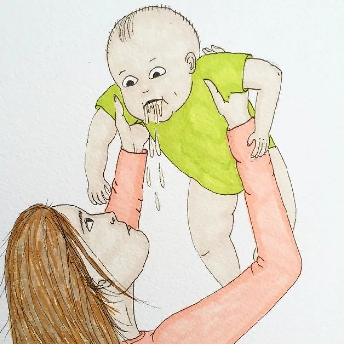 Esta madre noruega muestra la auténtica maternidad sin censuras con 30 ilustraciones