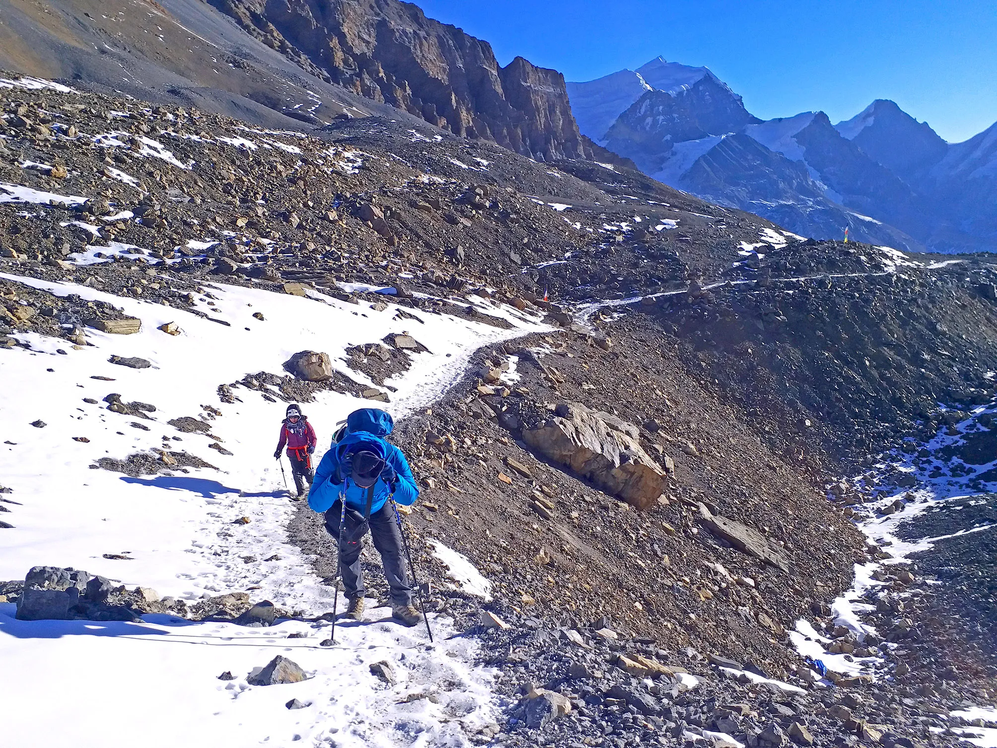 I Took This Picture While Walking On The Way To Thorong La Pass