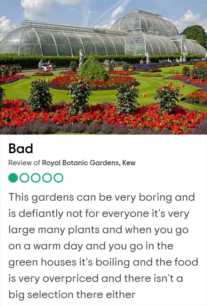 25 Hilariously Negative Reviews On Tripadvisor About Popular UK Tourist Attractions