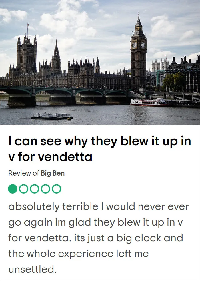 25 Hilariously Negative Reviews On Tripadvisor About Popular UK Tourist Attractions