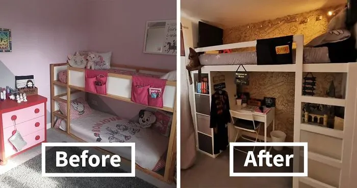 Mom Redoes The Small Bedroom That Her 3 Daughters Share Ensuring Each Of Them Gets Their Own Personal Space