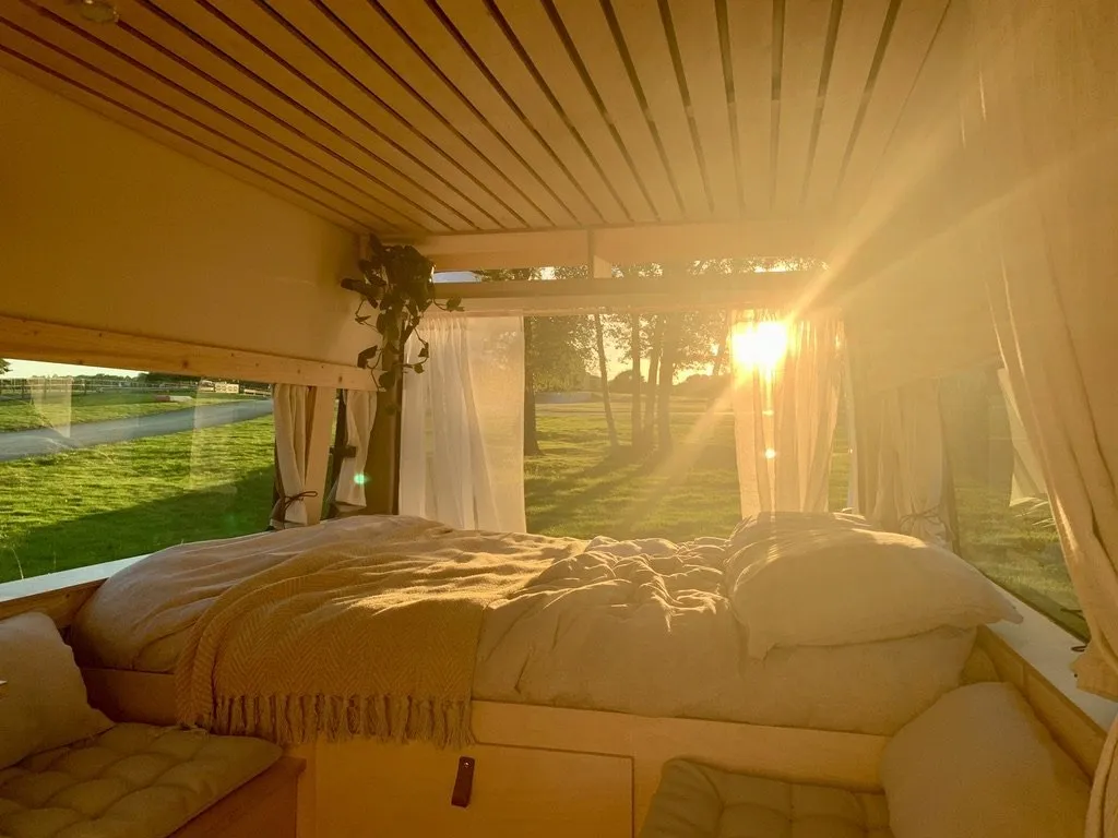 Beautiful Ford Transit Campervan With Organic Spaces, Functionality And Simplistic Living.