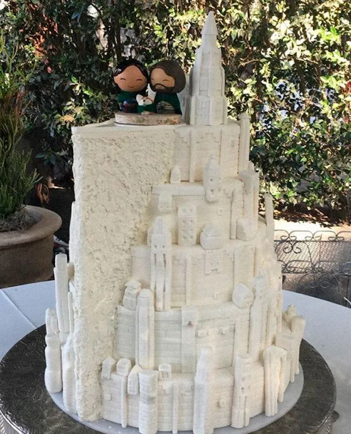 Tarta que representa Minas Tirith