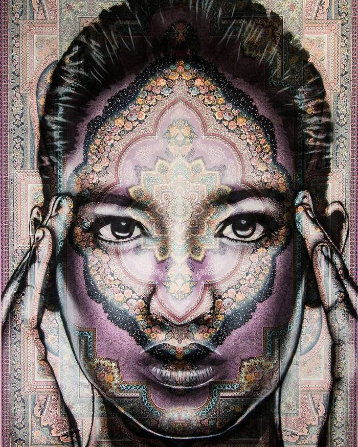 I Paint Women Portraits On Persian Rugs, Which Creates A Magical Fusion Of Ancient Culture And Contemporary Urban Art