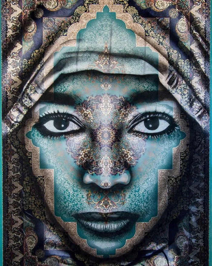 I Use Traditional Persian Rugs As Canvas To Spray-Paint Female Portraits (61 Pics)