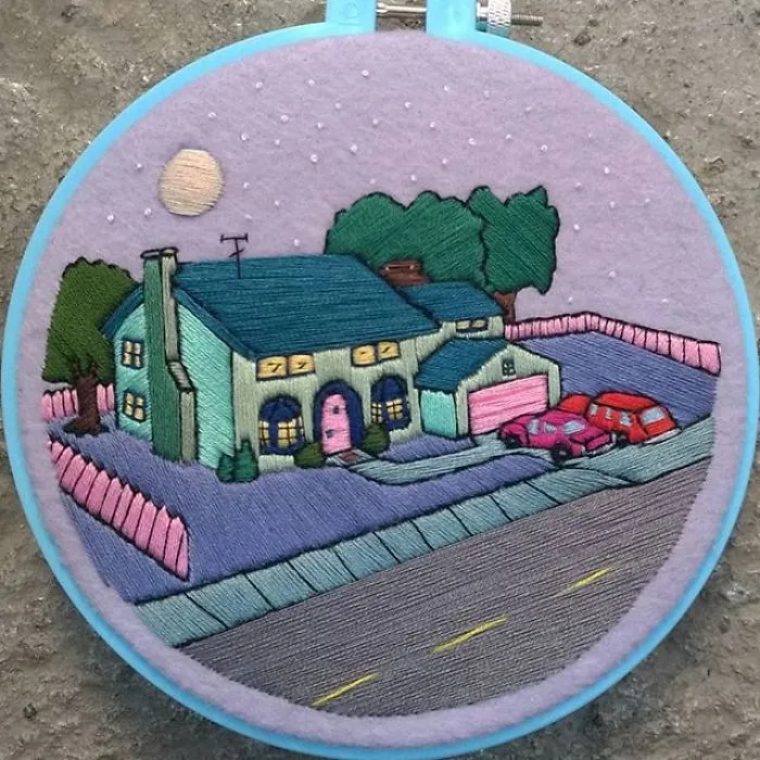 I Recreate My Favorite Scenes From The Simpsons With Embroidery (64 Pics)