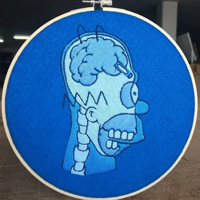 I Recreate My Favorite Scenes From The Simpsons With Embroidery (64 Pics)