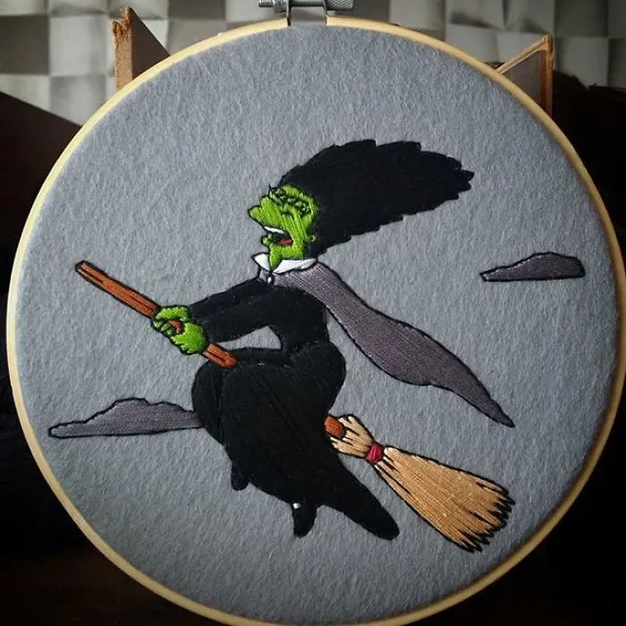 I Recreate My Favorite Scenes From The Simpsons With Embroidery (64 Pics)