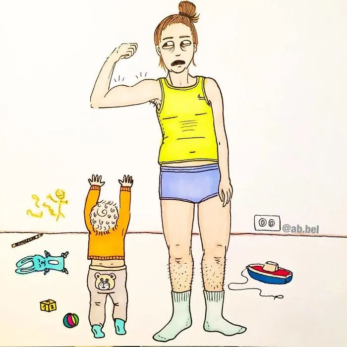 Norwegian Mom Doesn't Censor What Motherhood Really Looks Like In Her 30 Illustrations