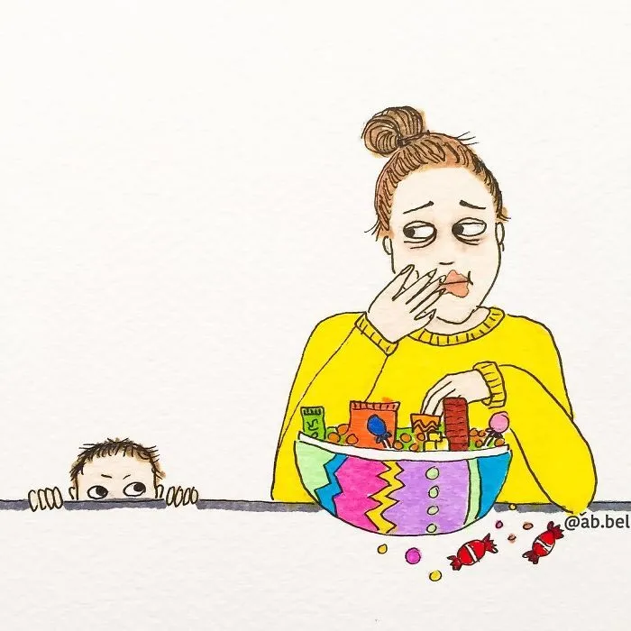 Norwegian Mom Doesn't Censor What Motherhood Really Looks Like In Her 30 Illustrations