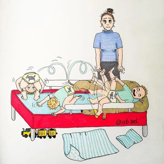 Esta madre noruega muestra la auténtica maternidad sin censuras con 30 ilustraciones