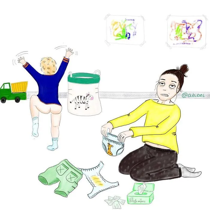 Norwegian Mom Doesn't Censor What Motherhood Really Looks Like In Her 30 Illustrations